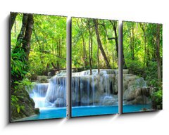 Obraz 3D tdln - 90 x 50 cm F_BS34907824 - Erawan Waterfall, Kanchanaburi, Thailand