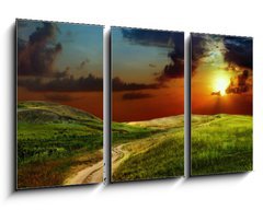 Obraz 3D tdln - 90 x 50 cm F_BS35514267 - Road in field