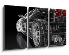 Obraz 3D tdln - 90 x 50 cm F_BS36008026 - Sport car