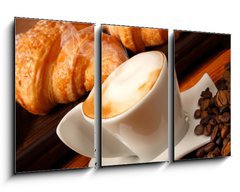 Obraz 3D tdln - 90 x 50 cm F_BS36105729 - Cappuccino e brioches
