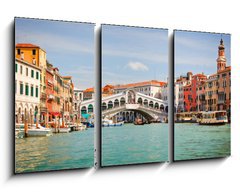 Obraz 3D tdln - 90 x 50 cm F_BS36409626 - Rialto Bridge over Grand canal in Venice