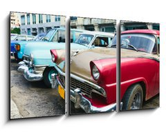 Obraz 3D tdln - 90 x 50 cm F_BS36605384 - Havana, Cuba. Street scene with old cars.