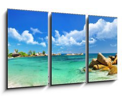 Obraz   Seychelles , beach panorama, 90 x 50 cm