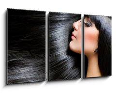 Obraz   Beautiful Brunette Girl. Healthy Long Hair, 90 x 50 cm