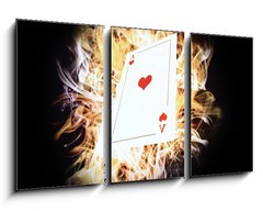 Obraz 3D tdln - 90 x 50 cm F_BS38217406 - Card on fire.