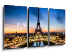 Obraz 3D tdln - 90 x 50 cm F_BS38382416 - Tour Eiffel Paris France