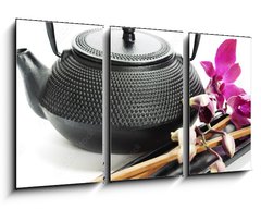 Obraz 3D tdln - 90 x 50 cm F_BS38491507 - Tea pot and chopsticks
