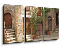 Obraz 3D tdln - 90 x 50 cm F_BS38509200 - italian yard in tuscan village