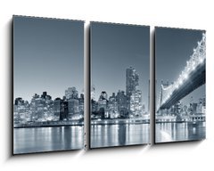 Obraz 3D tdln - 90 x 50 cm F_BS39114484 - New York City night panorama