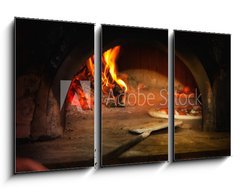 Obraz 3D tdln - 90 x 50 cm F_BS39584536 - Pizza cotta con forno a legna