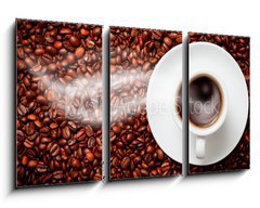 Obraz 3D tdln - 90 x 50 cm F_BS39672966 - coffee ying yang symbol of harmony - kva ying jang symbol harmonie