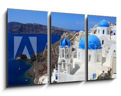 Obraz 3D tdln - 90 x 50 cm F_BS39742197 - Santorin - Oia panorama