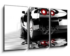 Obraz   Black car reflected, 90 x 50 cm