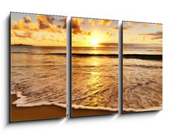 Obraz 3D tdln - 90 x 50 cm F_BS40029593 - beautiful sunset on the  beach