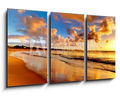 Obraz 3D tdln - 90 x 50 cm F_BS40275471 - beautiful sunset on the  beach