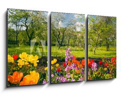 Obraz   Blumen vor Streuobstgarten, 90 x 50 cm