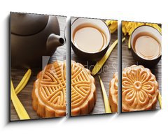 Obraz 3D tdln - 90 x 50 cm F_BS40777788 - Mooncake and Tea