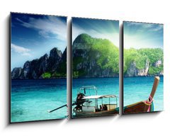 Obraz 3D tdln - 90 x 50 cm F_BS41037599 - boat on Phi Phi island Thailand