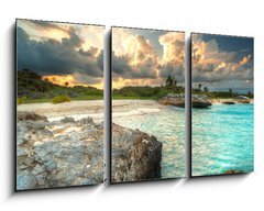 Obraz   Caribbean beach in Mexico at sunset, 90 x 50 cm