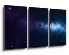 Obraz 3D tdln - 90 x 50 cm F_BS41509014 - blue and purple nebula - modr a fialov mlhovina