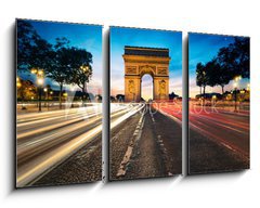 Obraz 3D tdln - 90 x 50 cm F_BS41615777 - Arc de Triomphe Paris France