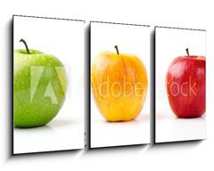 Obraz   Green, Yellow and Red Apples, 90 x 50 cm
