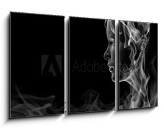 Obraz 3D tdln - 90 x 50 cm F_BS42056815 - Face made of smoke