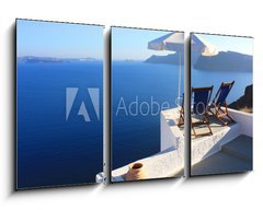 Obraz 3D tdln - 90 x 50 cm F_BS42707651 - Santorin - Terrasse 