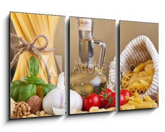 Obraz 3D tdln - 90 x 50 cm F_BS42799395 - Preparing pasta with specific ingredients