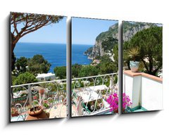 Obraz 3D tdln - 90 x 50 cm F_BS42899650 - Capri, Balcony view