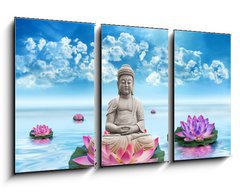 Obraz 3D tdln - 90 x 50 cm F_BS43222781 - Statue Bouddha - Socha Boudha