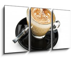 Obraz   cup of cappuccino with artistic cream decoration, 90 x 50 cm