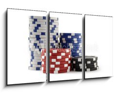 Obraz 3D tdln - 90 x 50 cm F_BS44008792 - Casino Chips, Poker Chips