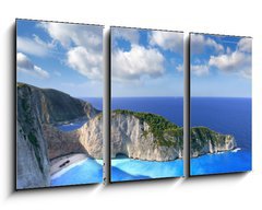 Obraz 3D tdln - 90 x 50 cm F_BS44081421 - Navagio Beach with shipwreck in Zakynthos, Greece