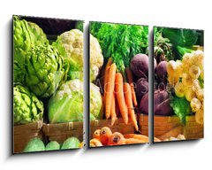 Obraz 3D tdln - 90 x 50 cm F_BS44429396 - Vegetables at a market stall - Zelenina na trhu