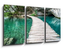 Obraz 3D tdln - 90 x 50 cm F_BS44743153 - Ponte di Plitvice