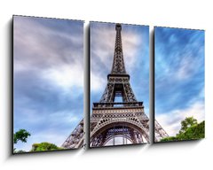 Obraz 3D tdln - 90 x 50 cm F_BS44846835 - Ciel tourment au dessus de la Tour Eiffel.