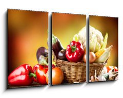 Obraz   Healthy Organic Vegetables Still life Art Design, 90 x 50 cm