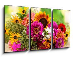 Obraz 3D tdln - 90 x 50 cm F_BS45383712 - Beautiful bouquet of bright flowers