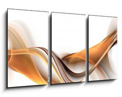 Obraz 3D tdln - 90 x 50 cm F_BS46260957 - Elegant gold fractal waves