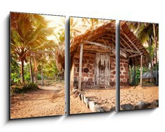 Obraz 3D tdln - 90 x 50 cm F_BS46715842 - Tropical village