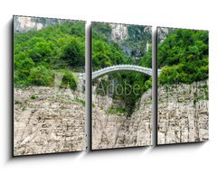 Obraz 3D tdln - 90 x 50 cm F_BS46777120 - Chinese view of the mountains and the bridge
