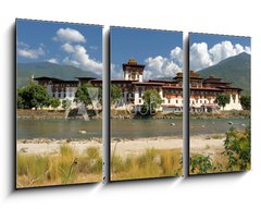 Obraz 3D tdln - 90 x 50 cm F_BS46784957 - Punakha Dzong, Bhutan