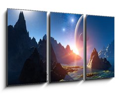 Obraz 3D tdln - 90 x 50 cm F_BS47248856 - 3D Fantasy landscape