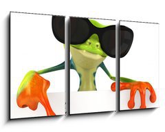 Obraz 3D tdln - 90 x 50 cm F_BS47270390 - Green frog - Zelen ba