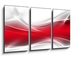 Obraz 3D tdln - 90 x 50 cm F_BS47304678 - Abstract shine red fractal waves