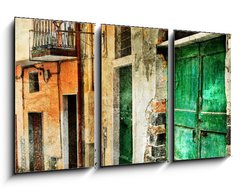 Obraz 3D tdln - 90 x 50 cm F_BS47703584 - pictorial old streets of Italy
