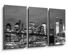 Obraz 3D tdln - 90 x 50 cm F_BS47820651 - Brooklyn Bridge and Manhattan Skyline At Night, New York City