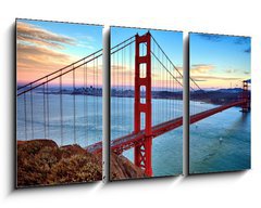 Obraz 3D tdln - 90 x 50 cm F_BS48272681 - horizontal view of Golden Gate Bridge