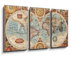 Obraz 3D tdln - 90 x 50 cm F_BS48335566 - Old map (1626)